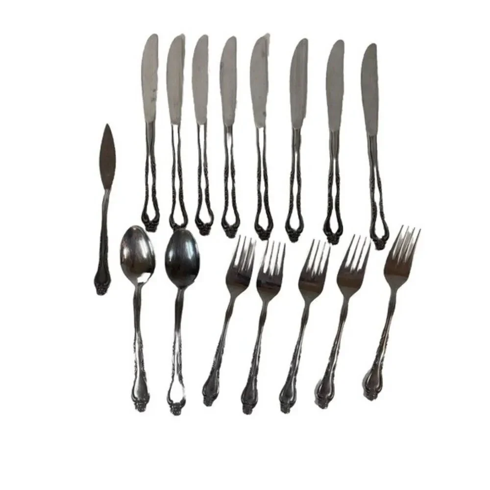 Orleans PRYTANIA Stainless Steel Japan Lot Of 16 Pieces Salad Forks Knives Spoon